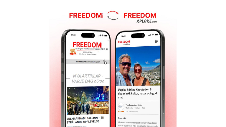 FREEDOMtravel is expanding - soon FREEDOMxplore.com will be launched