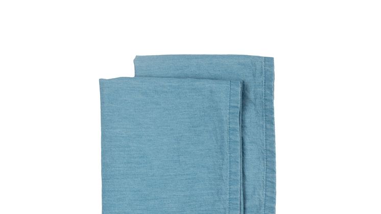 Sagaform SS25 - Eden denim napkin, 2-pcs Blue 