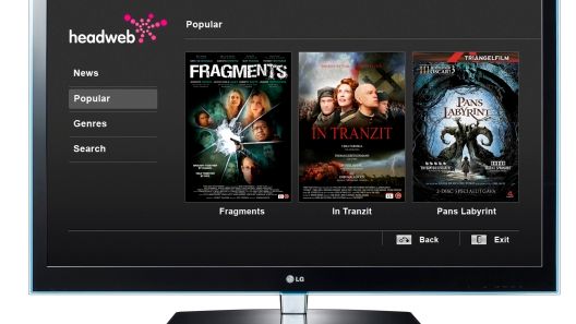 Headweb tilgjengelig i LGs Smart TV-portal