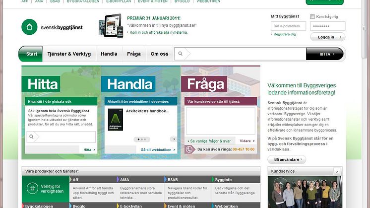 Svensk Byggtjänst lanserar grundligt omgjord webbplats