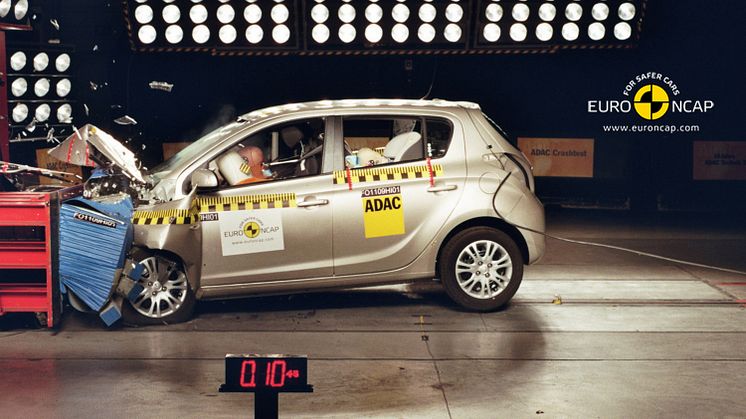 HYUNDAI i20 LEDER KLASSEN MED FEMSTJÄRNIGT RESULTAT I Euro NCAP