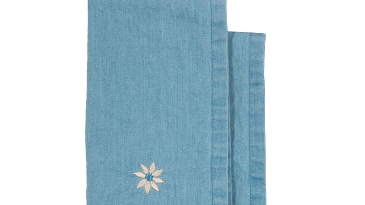 Sagaform SS25 - Eden denim kitchen towel, 2-pcs Blue 