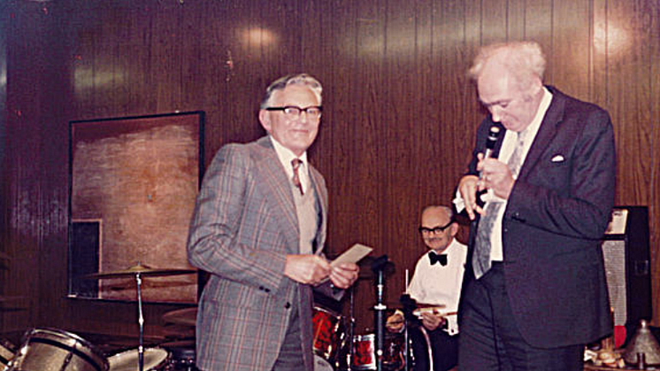 Geoff Holtom - retirement party - Worcester November 1983.png