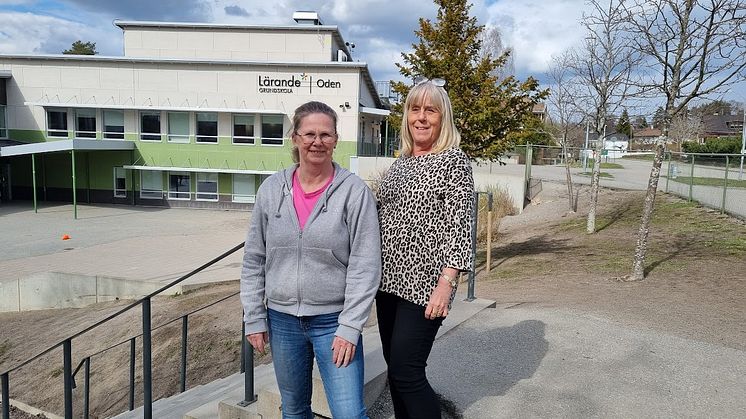 Helene Holmberg och Carola Adamsson, Teamlärare på Lärande Grundskola Oden. 