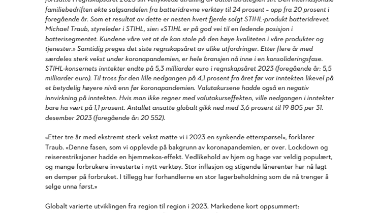 STIHL_Regnskapsår 2023_STIHL øker andelen av det totale salget fra batteriprodukter.pdf