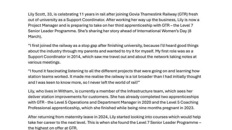 Lily Scott - International Women's Day 2025