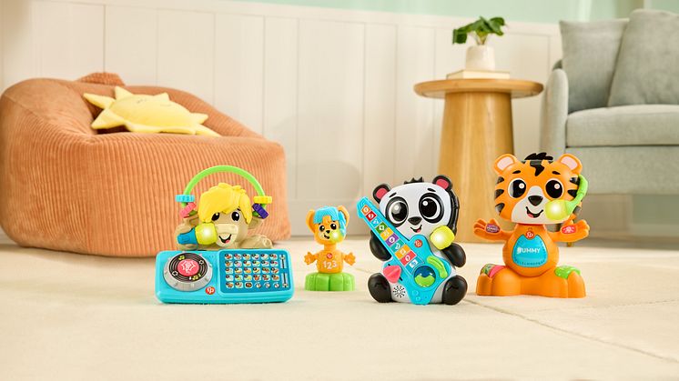Die neue Fisher-Price Beat Bande lädt zum gemeinsamen Spielen, Musizieren und Lernen ein.
