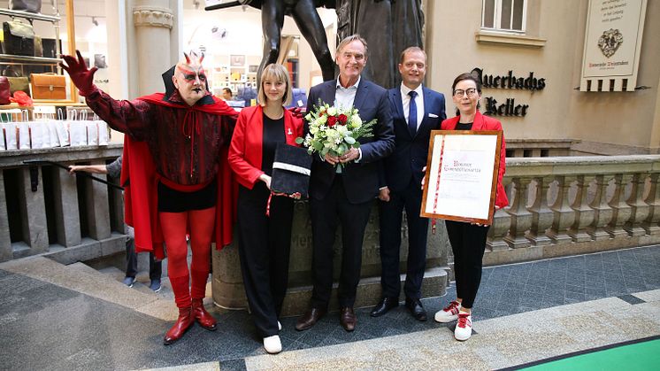 500 Jahre Auerbachs Keller - Verleihung der Ehrenbotschafter-Urkunde an Burkhard Jung