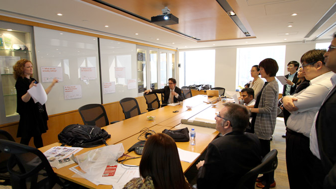 Lina holds court at a recent branding workshop in Hong Kong