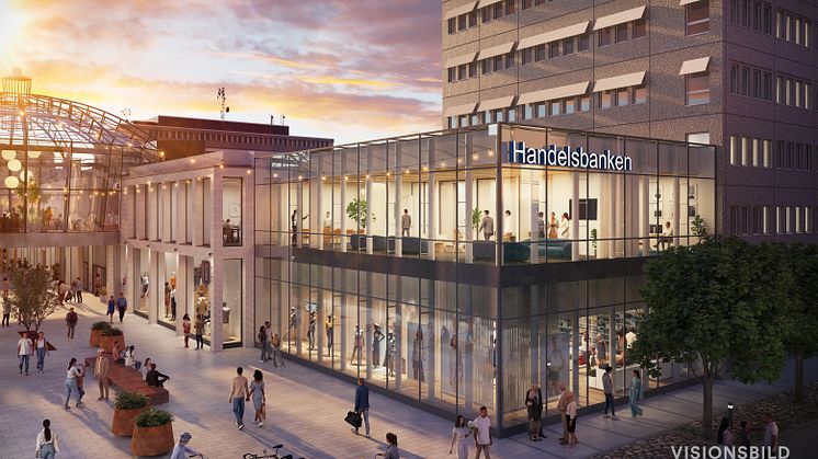 Ica och Handelsbanken bygger nytt i Lundbergs Fastigheters Innerstan i Norrköping. 