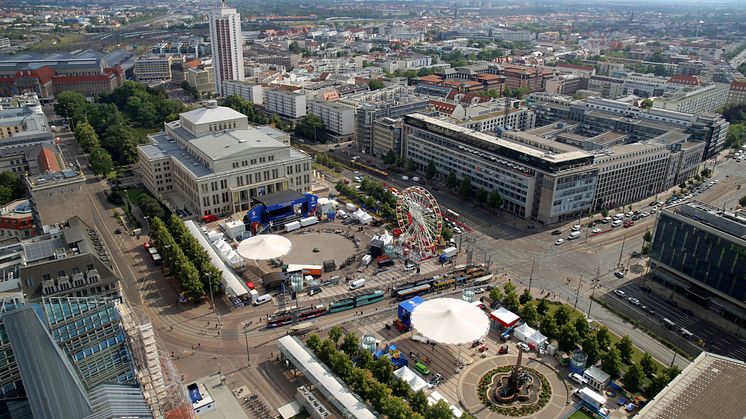 Fan Zone Augustusplatz - Aufbau