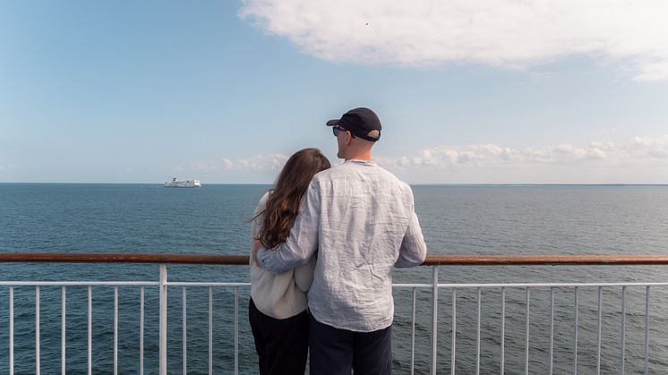 Passengers on board Rostock-Gedser ferry