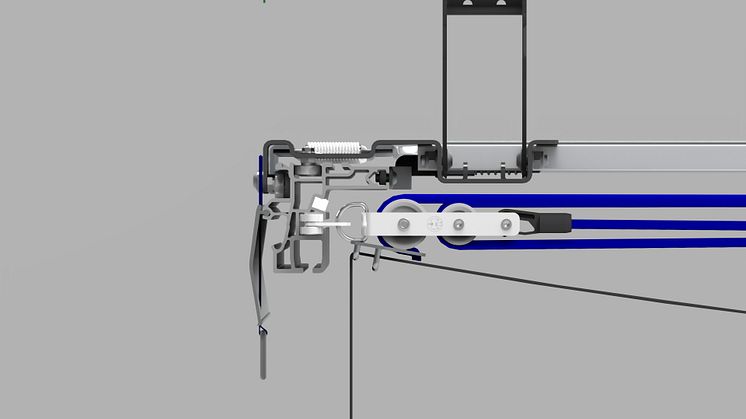 The MultiMaster is a multifunctional roof rail for the HESTAL sliding roof, which supports the roof and serves as an attachment for side tarpaulins, wall and support elements.