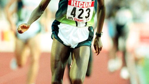 Wilson Kipketer på Stockholms Stadion i juli 1997 - foto Bildbyrån
