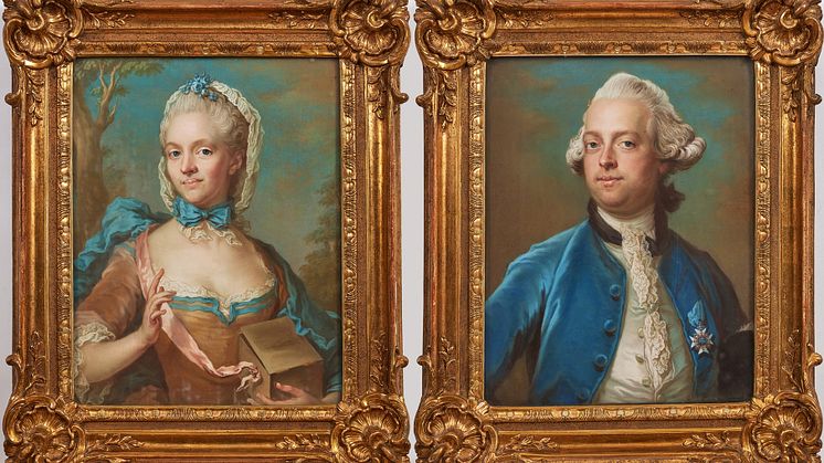 Porträtt av Göran Adlerberg och Anna Elisabeth Adlerberg av Gustaf Lundberg 