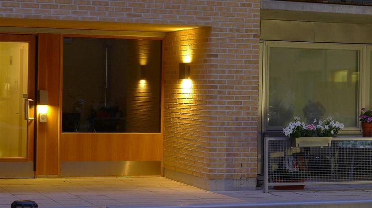Bild 3. Fox Design belysning till kv. Kappseglingen i Hammarby Sjöstad.
