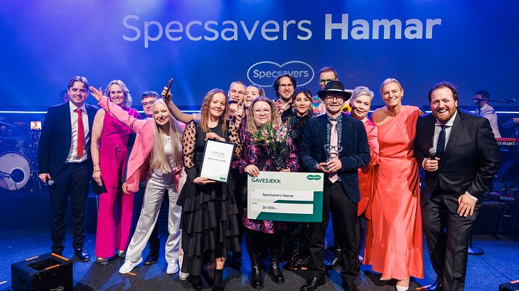 BYGGER KULTUR: - Dette er en velfortjent anerkjennelse av alle våre dyktige franchisepartnere og fagmedarbeidere, sier Specsavers-sjef Nina Kleppe. Her fra årets kick off der blant annet årets butikk ble kåret.