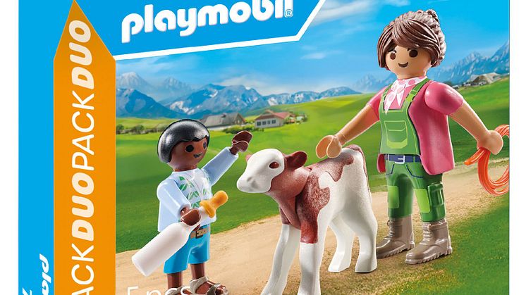 PLAYMOBIL_71803_DUOPACK Bäuerin mit Kind und Kalb_Box links.jpg