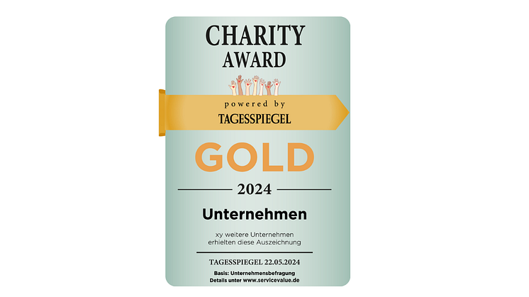 61 Unternehmen mit „Charity Award“ ausgezeichnet