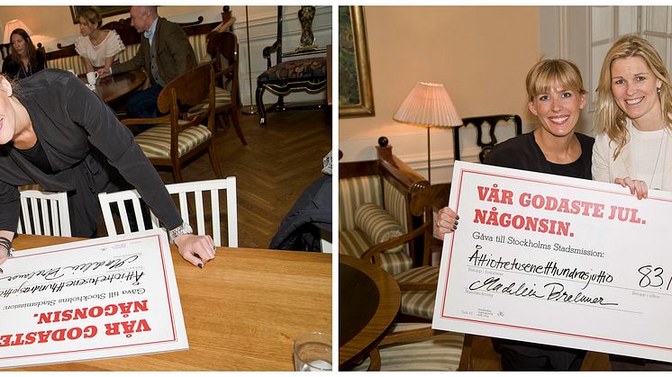 Sabis ger 83 170 kr i julklapp till Stadsmissionen
