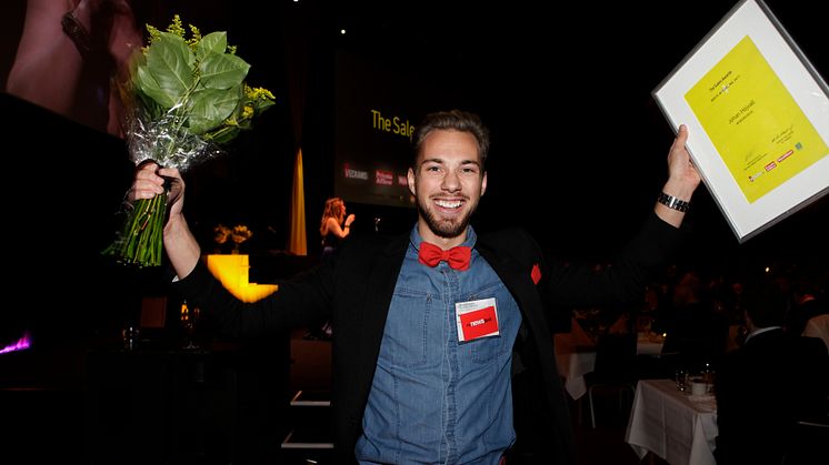 Johan Höjvall på Mynewsdesk – Årets Nykomling på The Sales Awards