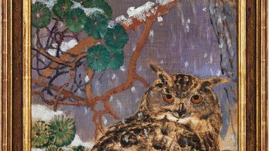 Mountain Owl in the Moonlight by Bruno Liljefors