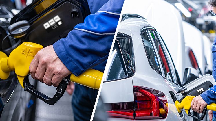 HVO 100 påfyldning på en BMW Group fabrik