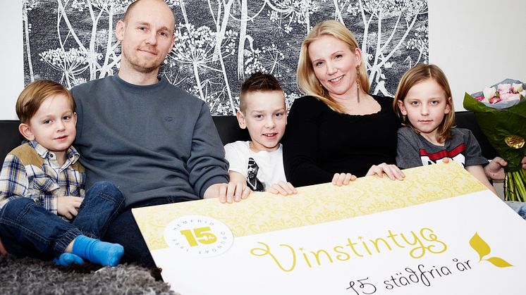 Familjen Wahlström vann 15 städfria år