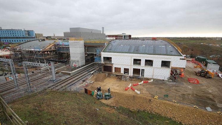 Cambridge South station worksite Dec 2024.JPG