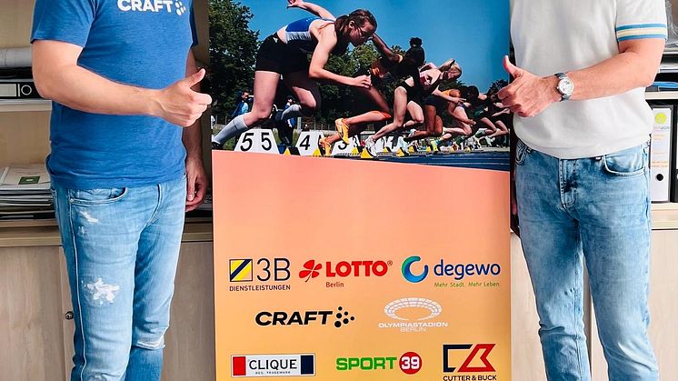 Craft und Berliner Leichtathletikverband gehen Partnerschaft mit Sportfachhändler Sport39 ein