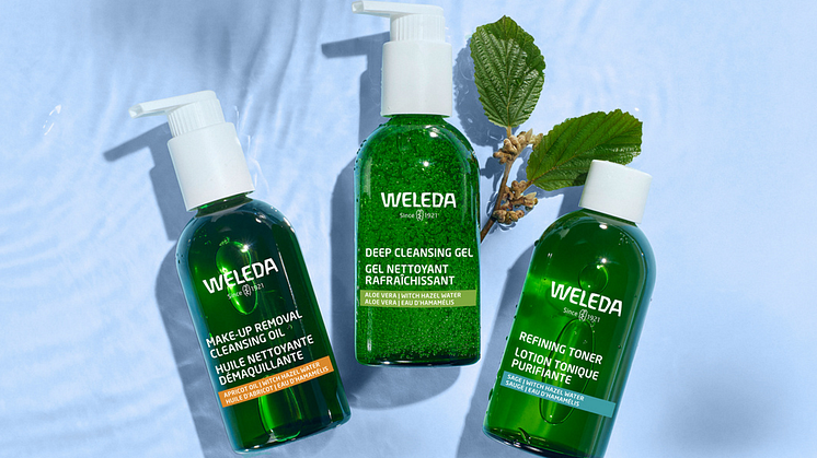 Weledalta uusi tuotesarja 3-vaiheiseen ihonpuhdistukseen.