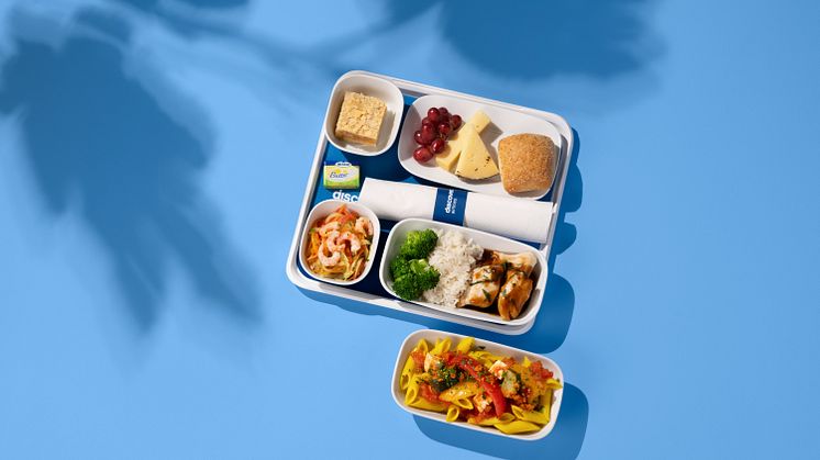 Discover Airlines Premium Eco Hot Meal