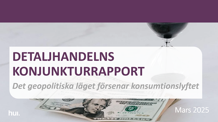Det geopolitiska läget försenar konsumtionslyftet