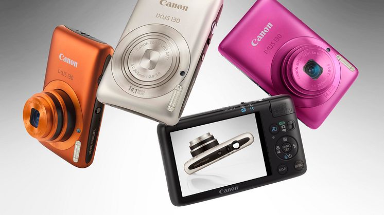Canon introducerar nya eleganta IXUS 130 och IXUS 105 - avancerade funktioner i tunn och elegant design