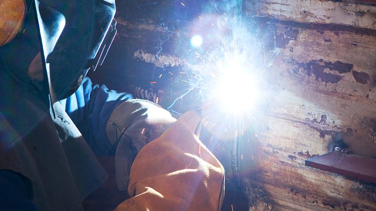 Svetsning med svetsmanschett Worksafe Weld 20