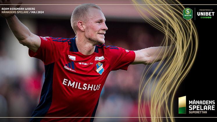Adam Bergmark Wiberg är Månadens spelare i Superettan