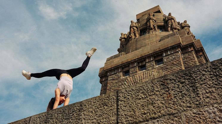 Internationales Deutsches Turnfest Leipzig 2025 - Jessica Schlegel am Völkerschlachtdenkmal