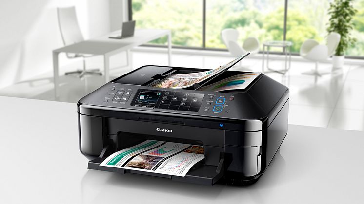 PIXMA MX715 AMBIENT ADF FRT w PRINT SAMPLE