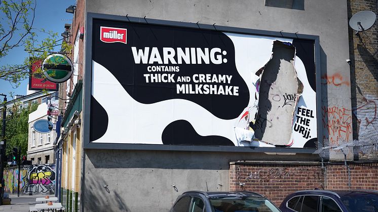 Embrace ‘the URjj’:  Müller dramatises the moment ‘the URjj’ takes over with missing FRijj bottles across special-build OOH sites