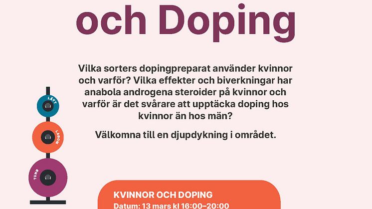Inbjudan till seminariet Kvinnor och Doping