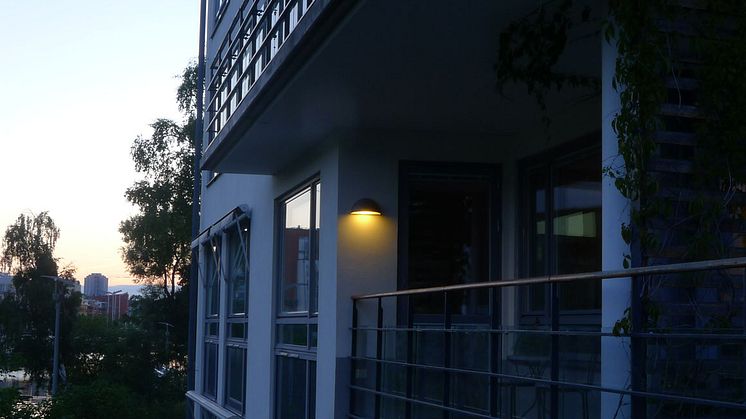 Bild 1. Fox Design belysning till kv. Tjärnen, Hammarby Sjöstad.