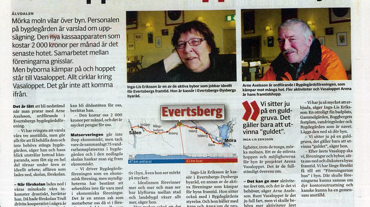 VasaloppsArenan – en unik tillgång för hela regionen: Evertsberg