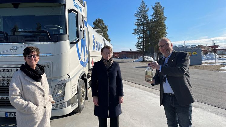 Första leveransen med fossilfritt bioflygbränsle till Skellefteå