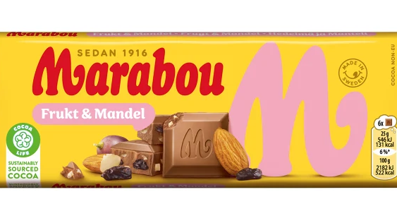 Marabou Frukt & Mandel 100 g