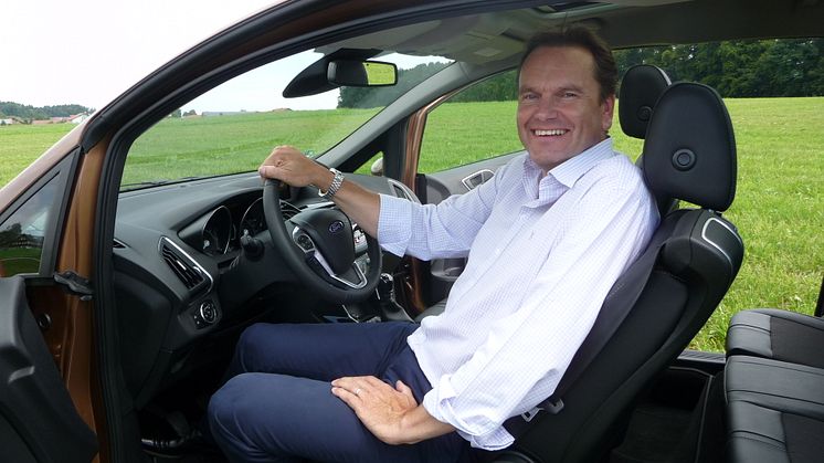Nye adm dir. i Ford Motor Norge Steve Kimber har stor tro på nye B-MAX vil toppe salgsstatistikken i sin klasse.