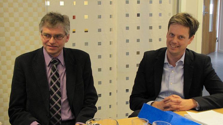 Anders Nyberg, Näringsdepartementet, besöker Peak Innovation i Östersund