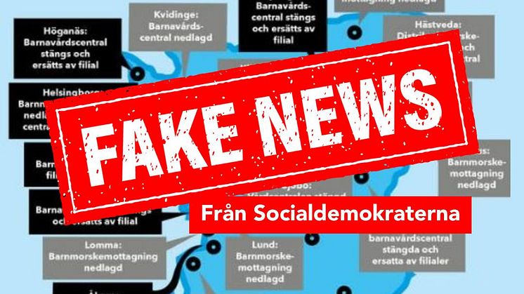 Liberalerna hävdar i en post på Facebook att Socialdemokraterna sprider "fake news". De inbjuder nu alla att granska materialet. 
