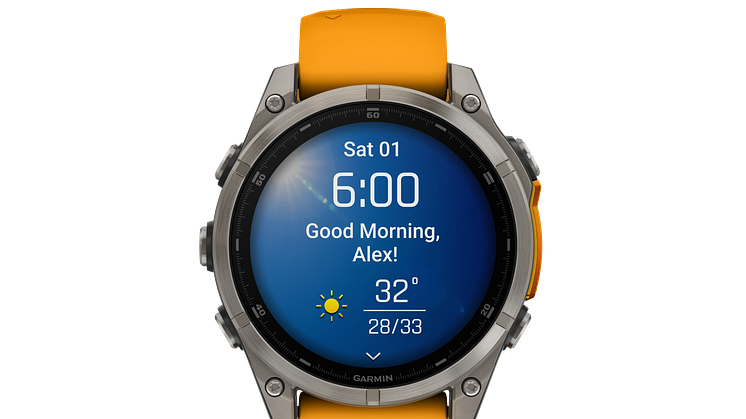 Fenix8_47_HR_Titanium_Graphite_Front_0009_fenix8_morning_report_clear_sunny.png