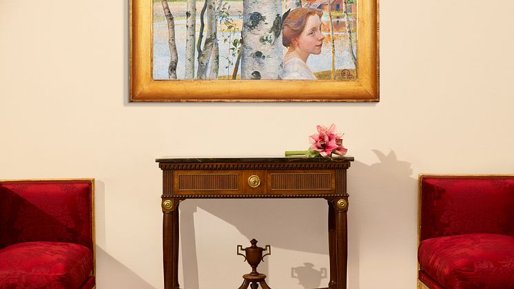 "Lisbeth vid björken" av Carl Larsson