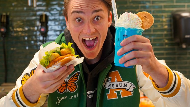 Kendt youtuber får egen burger og milkshake hos burgerkæde